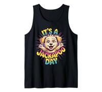 It's a Jackapoo Day Cartoon Mix Breed Dog Poodle Terrier Tank Top