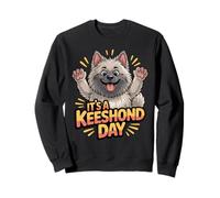 It's a Keeshond day Canine Puppy Dutch Cartoon Pet Dog Breed Sweatshirt