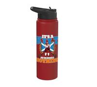 It's A Kilt and The Answer is Nothing Funny Scottish Saying Stainless Steel Insulated Water Bottle