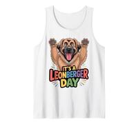 It's a Leonberger Day Cartoon Pet Pup Large Breed Giant Dog Tank Top