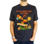 It's A Lovely Day to Turn 21 Toucan - 21st Birthday Gift | Present Mens T-Shirt Charcoal Grey 2XL