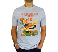 It's A Lovely Day to Turn 40 Toucan - 40th Birthday Gift | Present Mens T-Shirt Heather L