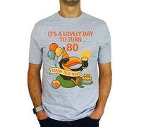 It's A Lovely Day to Turn 80 Toucan - 80th Birthday Gift | Present Mens T-Shirt Heather M