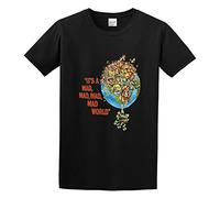 It's A Mad Mad *4 World Movie Unisex 100% Cotton Short-Sleeve T-Shirts Black XXL