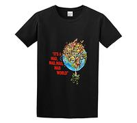 It's A Mad x4 World Movie O-Neck 100% Cotton Short Sleeve Unisex T-Shirt XL Black