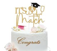 It's a Match Cake Topper, Residency Match Day Decor, Future Doctor, Medical School Graduation Party Supplies Gold Glitter