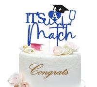 It's a Match Cake Topper Residency Match Day Decor Future Doctor Medical School Graduation Party Supplies Blue Glitter