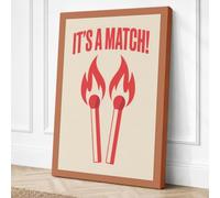 It's a Match Canvas Wall Art Print 30x20 Inch