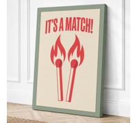 It's a Match Canvas Wall Art Print 30x20 Inch