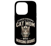 It's A Mistake To Underestimate A Cat Mom Nursing Degree Case for iPhone 14 Pro