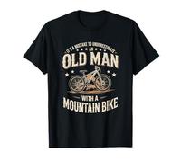 It's A Mistake to Underestimate Old Man with A Mountain Bike T-Shirt