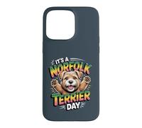 It's a Norfolk Terrier day Cartoon Pet Dog Puppy Small Breed Case for iPhone 15 Pro Max