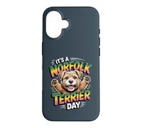 It's a Norfolk Terrier day Cartoon Pet Dog Puppy Small Breed Case for iPhone 16