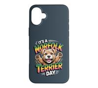 It's a Norfolk Terrier day Cartoon Pet Dog Puppy Small Breed Case for iPhone 16 Plus