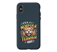 It's a Norfolk Terrier day Cartoon Pet Dog Puppy Small Breed Case for iPhone X/XS