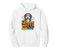 It's a Portuguese Water Dog day Cartoon PWD Curly Pet Breed Pullover Hoodie