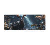 It'S A Rainy Day For Little Deer Mouse Pad In Big Extended Non-Slip Rubber Base Mousepad With Stitched Edges Gaming Pc Desktop Large Mouse Pad 11.8x31.5