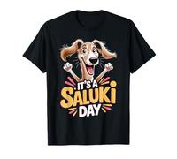 It's a Saluki Day Cartoon Pet Dog Breed Persian Greyhound T-Shirt