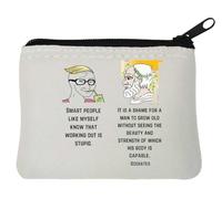 It's a Shame for a Man Inspirational Quote Meme Neoprene Coin Purse Pouch 10x11cm White