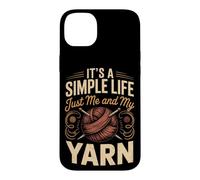 It's a Simple Life Just Me and My Yarn Knitting Knitter Case for iPhone 14 Plus