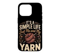 It's a Simple Life Just Me and My Yarn Knitting Knitter Case for iPhone 16 Pro