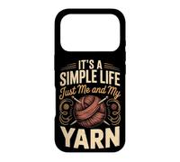 It's a Simple Life Just Me and My Yarn Knitting Knitter Case for iPhone 17 Pro