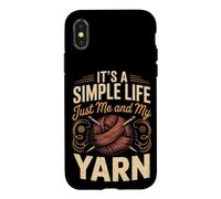 It's a Simple Life Just Me and My Yarn Knitting Knitter Case for iPhone X/XS