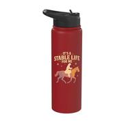 Its A Stable Life for Me Western Cowboy Equestrian Stainless Steel Insulated Water Bottle