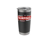 It's a Surfing Thing Surf Board Retro Beach Ocean Surfers Stainless Steel Insulated Tumbler