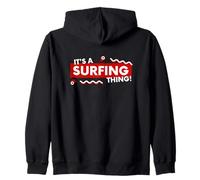 It's a Surfing Thing Surf Board Retro Beach Ocean Surfers Zip Hoodie