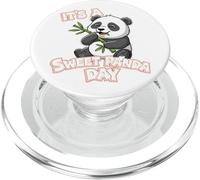 Its A Sweet Panda Day Cute Funny Panda Eating Bamboo PopSockets PopGrip for MagSafe