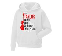 It's a Taylor Thing You Wouldn't Understand Hoodies - Retro Groovy Hoodie Long Sleeve Sweatshirt Casual Pullover Top for Uk Mens/Women/Kids Hip Hop Casual Streetwear for Fans, Birthday Christmas