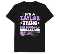 It's A Taylor Thing You Wouldn't Understand Purple Guitar Kids Womens Mens T Shirt Small Black