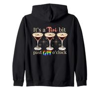 It's A Tini Bit Past Gay O'Clock Espresso Martini Time Zip Hoodie