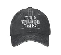 It's A Wilsons Thing You Wouldnt Understand Hat for Men Dad Hats with Design Caps, Black, One size