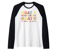 It's a Wonderful Day to calll in Sick Sarcasm Fun Sarcastic Raglan Baseball Tee