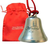 It's A Wonderful Life Christmas Ornament Bell on Ribbon Gift Boxed Movie Souvenir Steel Metal Keepsake Decoration Made in The USA