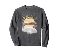 It's a Wonderful Life Wintery Sign Sweatshirt, Adult Unisex, Dark Heather Grey, Medium