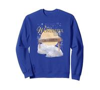 It's a Wonderful Life Wintery Sign Sweatshirt, Adult Unisex, Royal Blue, Medium