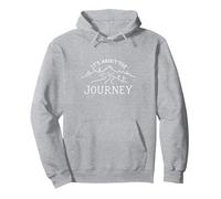 Its About the Journey Mountain Adventure Print Pullover Hoodie, Adult Unisex, Heather Grey, S