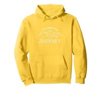 Its About the Journey Mountain Adventure Print Pullover Hoodie, Adult Unisex, Lemon, S