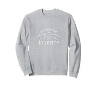 Its About the Journey Mountain Adventure Print Sweatshirt, Adult Unisex, Heather Grey, S