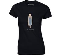 It's About Time, Ladies T-Shirt - Black 2XL = 14-16