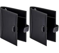 It's Academic Mini Executive Leather Portfolio Folder, 1"" Ring Binder and 250-Sheet Capacity, Note Pads, and 5.5"" x 8.5"" Documents, 2 Pen Loops, Black Faux Leather (98294) (Pack of 2)