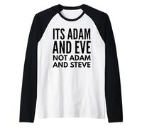 It's Adam and Eve, not Adam and Steve Raglan Baseball Tee