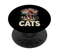 It's All About The Cats Funny Bigfoot Cat Lover PopSockets Adhesive PopGrip