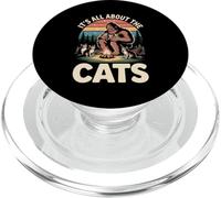 It's All About The Cats Funny Bigfoot Cat Lover PopSockets PopGrip for MagSafe