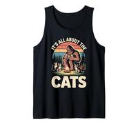 It's All About The Cats Funny Bigfoot Cat Lover Tank Top