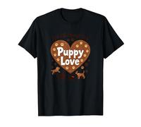 It's All About The Puppy Love - Adorable Dog Lover T-Shirt, Men, Black, XL