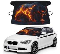 It'S All Cracked Up Flame Bears Print Car Windshield Cover For Ice And Snow Universal Fit For Most Cars Multifuntional Ice Protector Keep Snow Frost Off